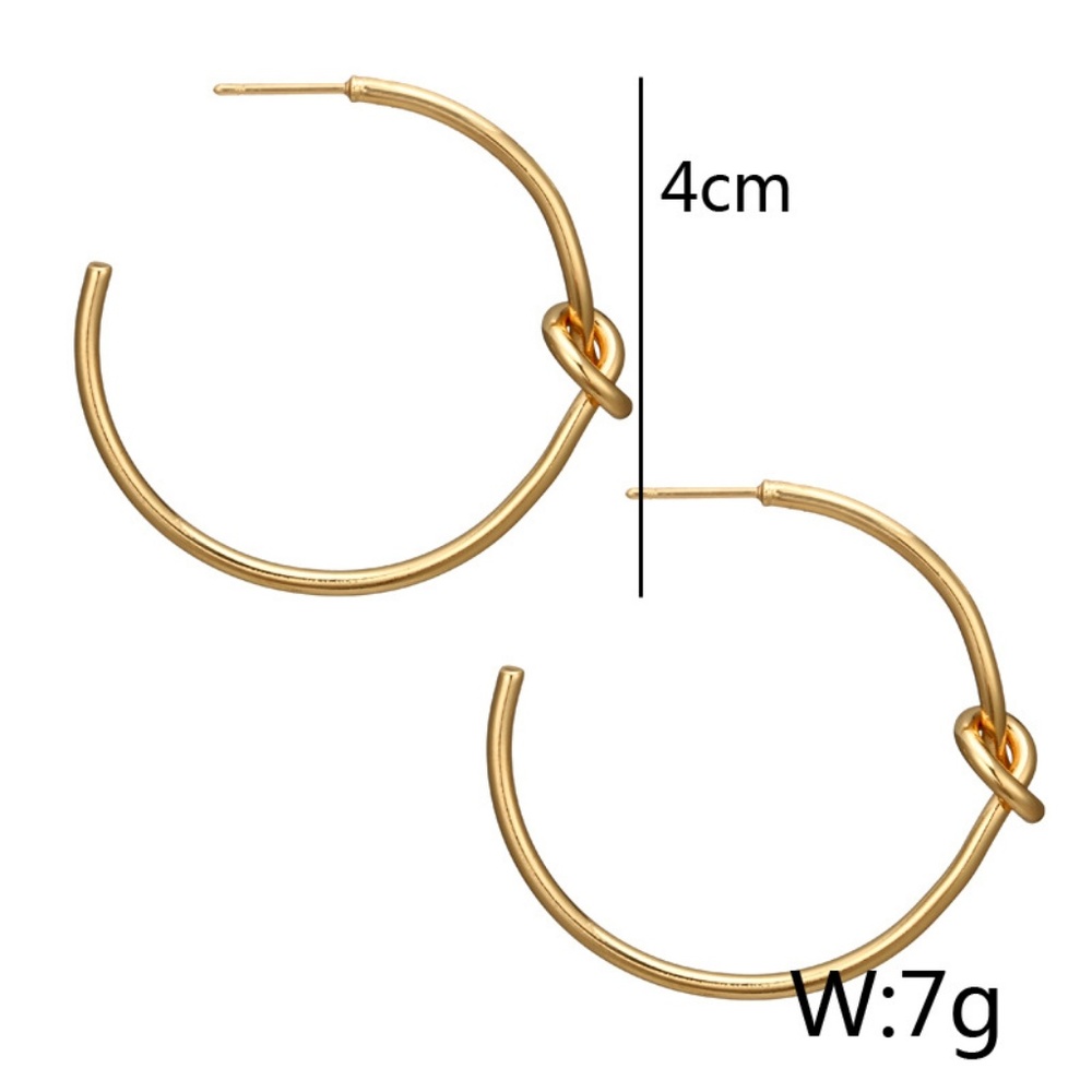 Unique Design//Bow Hoop Earrings Gold Silver - Picture 6 of 6